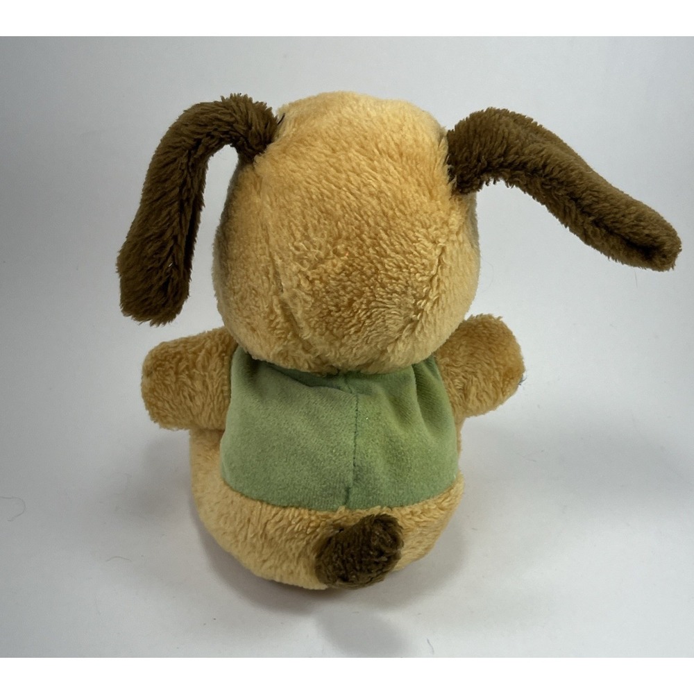 Dakin I'm Your Little Rascal Puppy Plush Dog Tan Brown Green Shirt Vintage 1977 - Picture 4 of 10